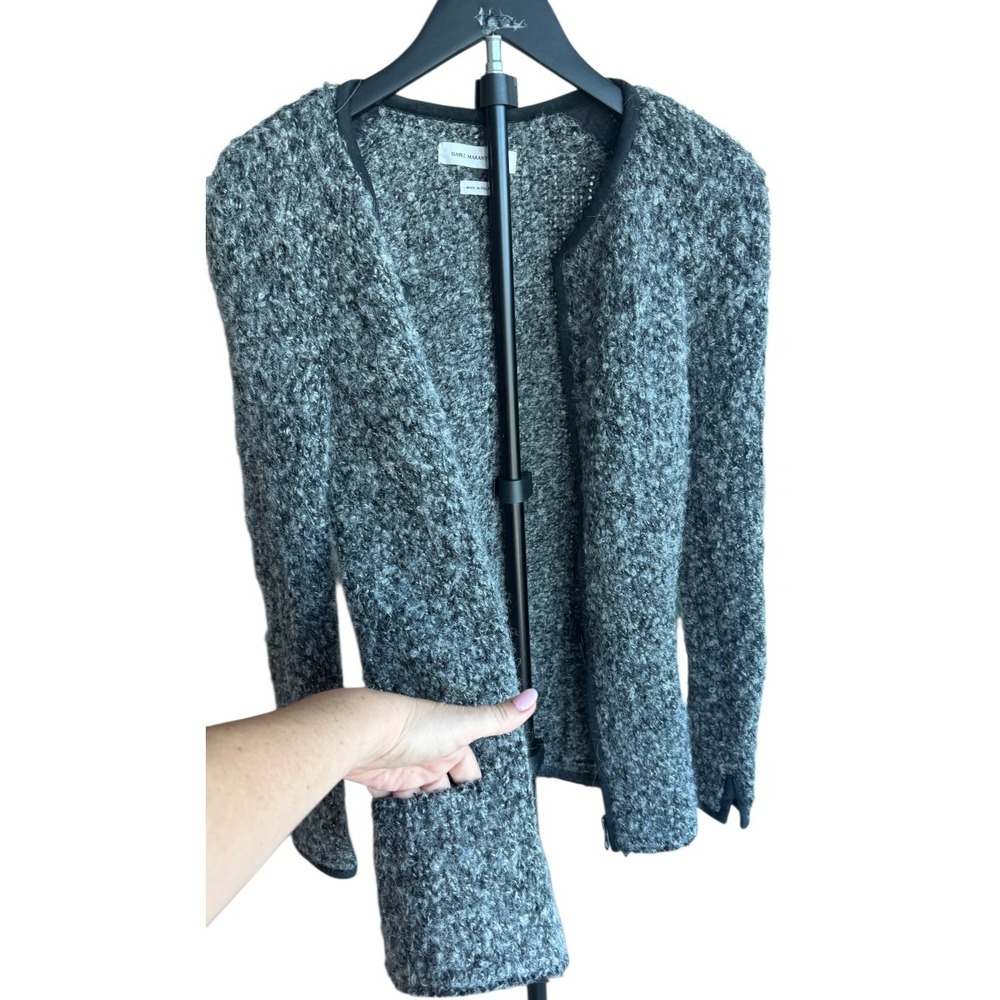 Isabel Marant Étoile Womens Octavia Zip Jacket Wool Mohair Gray Size 38 - Picture 4 of 11
